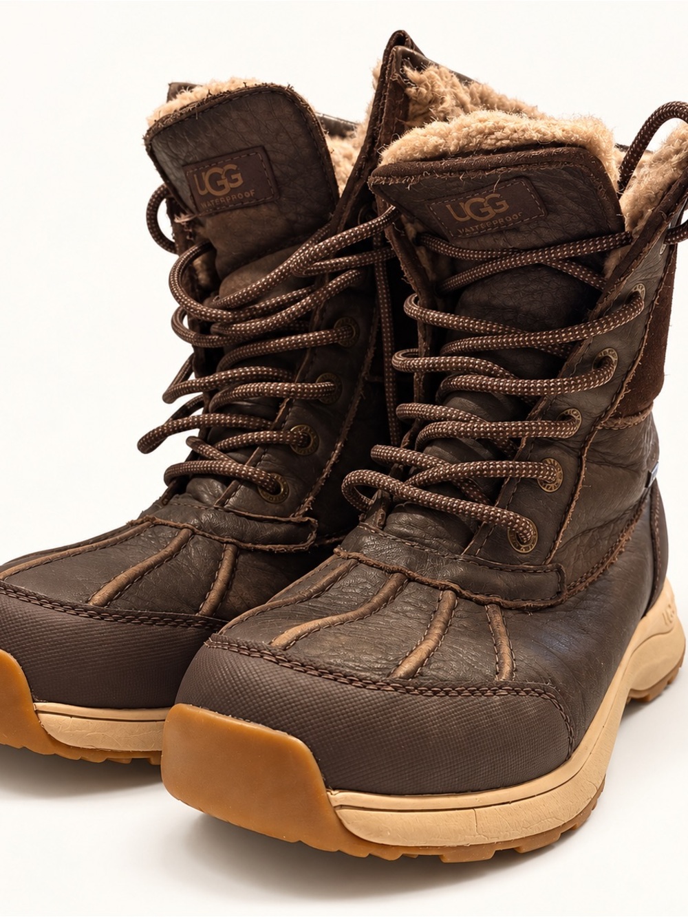 UGG Men's Dark Brown Lace-Up Insulated Boots